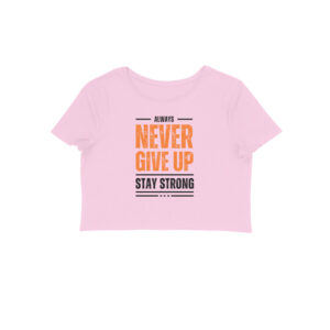 "Keep Your Distance" Women's Crew Neck Crop Top